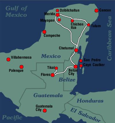 Backpacking Tour: Mexico, Belize, Guatemala