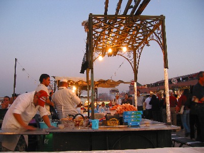 BBQ booth on the Djeema el-Fna