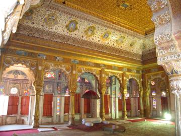Banquet hall in the Jodhpur fort