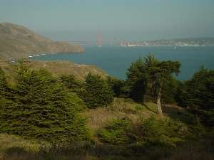 view from Marin headlands to San Francisco