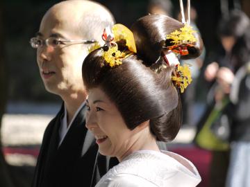 Bride at Meiji Jingu Shrine in Tokyo