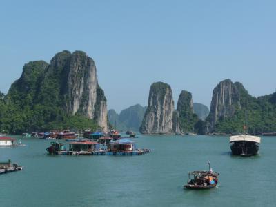 Halong Bay in the Gulf of Tonkin in the South China Sea